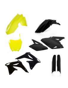 KIT PLÁSTICOS COMPLETO ACERBIS SUZUKI RM-Z 450 2008 - 2017 PRETO E AMARELO FLUO